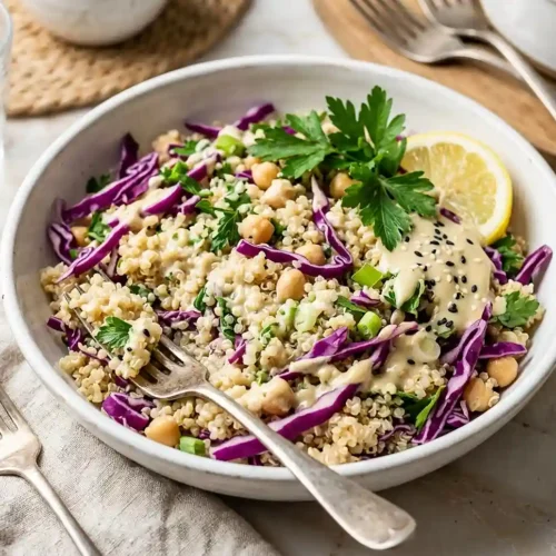 Gluten-Free Lemon Tahini Chickpea Quinoa Bowls