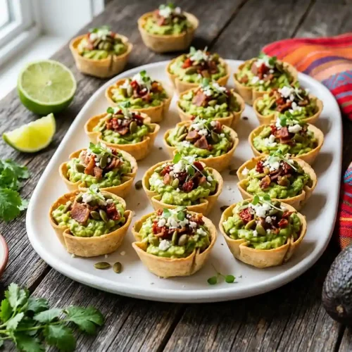 Gluten-Free Loaded Guacamole Cups