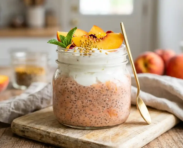 Gluten-Free Peach Coconut Chia Pudding