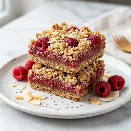 Gluten-Free Raspberry Coconut Crumble Squares