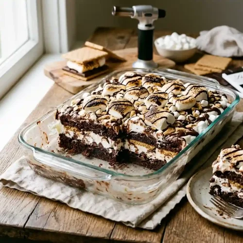 Gluten-Free S'mores Brownie Icebox Cake