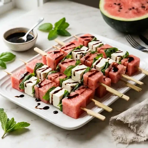 Gluten-Free Watermelon Feta Skewers