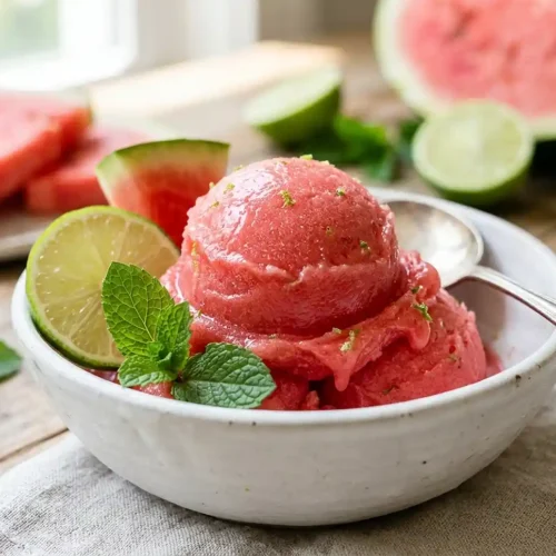 Gluten-Free Watermelon Lime Sorbet 5 Gluten-Free Watermelon Lime Sorbet