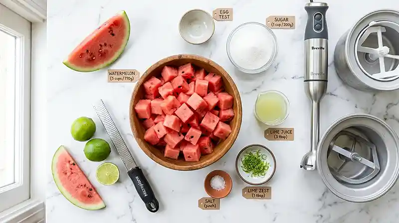 Gluten-Free Watermelon Lime Sorbet 2 Gluten-Free dairy-free sorbet
