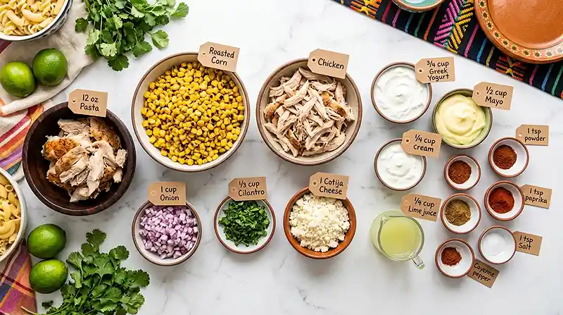 Mexican Street Corn Chicken Pasta Salad 2 Gluten-Free pasta salad