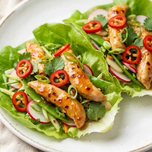 Sweet Chili Chicken Lettuce Wraps 5 Sweet Chili Chicken Lettuce Wraps