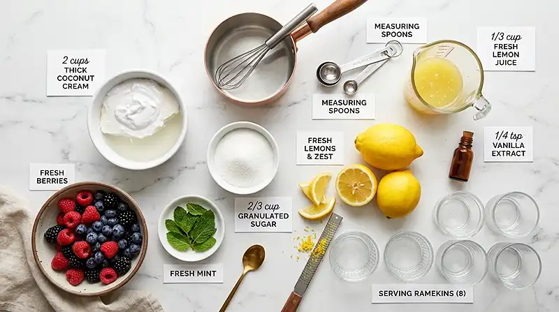 Vegan Lemon Posset Cups