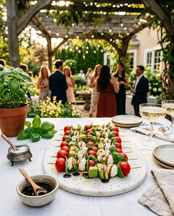 Gluten-Free Avocado Caprese Skewers 4 avocado caprese appetizer