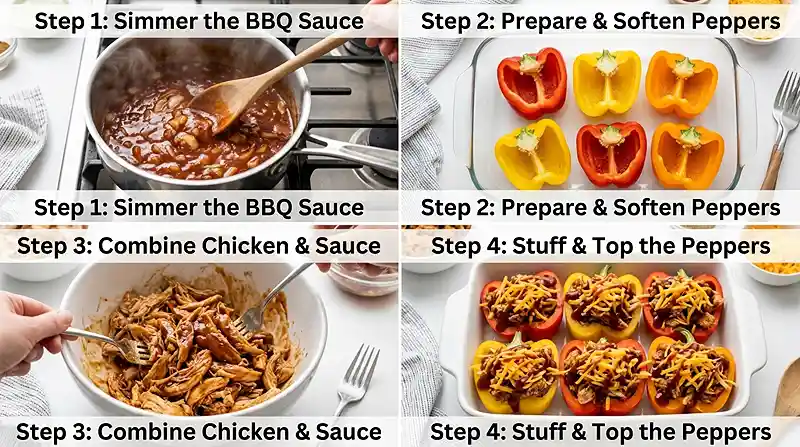 Gluten-Free BBQ Chicken Stuffed Peppers 3 bbq chicken dinner