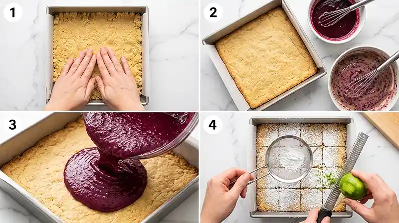 Gluten-Free Blackberry Lime Shortbread Bars 3 blackberry lime dessert