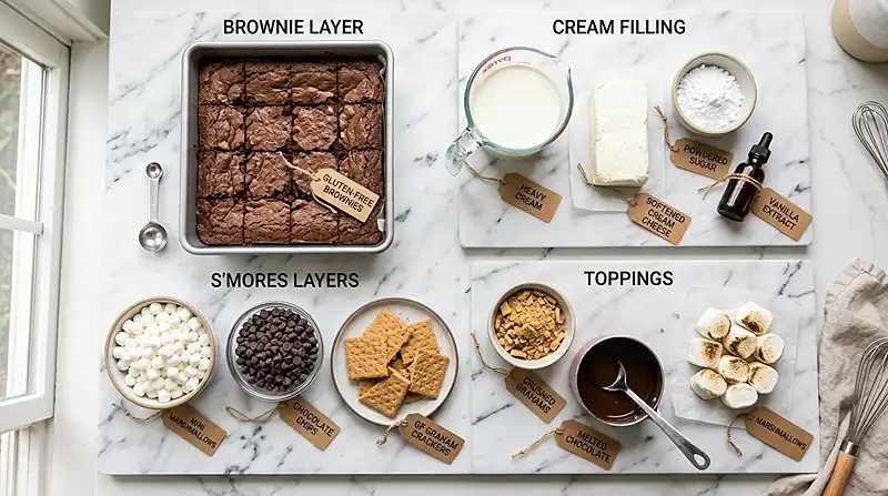 brownie icebox dessert