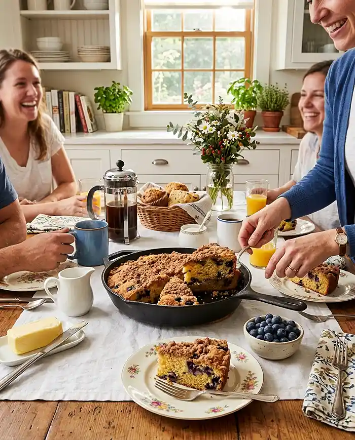 Gluten-Free Blueberry Cornbread Coffee Cake 4 brunch dessert