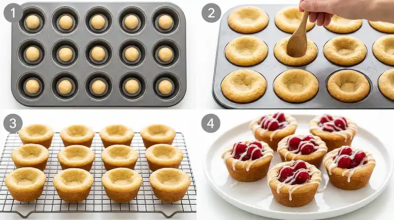 Gluten-Free Cherry Pie Cookie Cups 3 cherry pie cookies