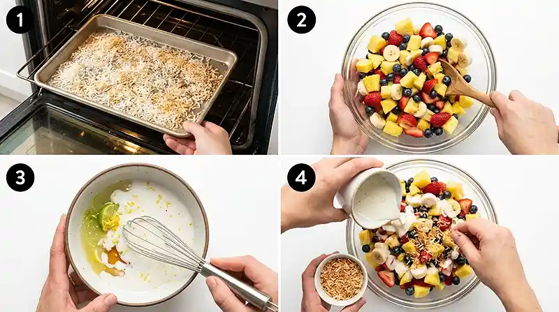 Gluten-Free Coconut Lime Fruit Salad 3 coconut lime dressing