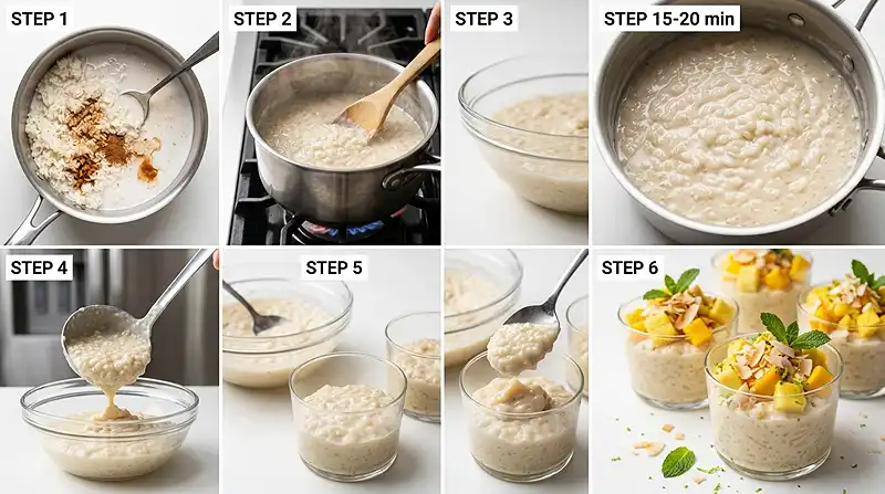 Tropical Coconut Rice Pudding Cups 3 coconut rice pudding cups