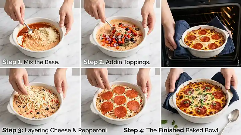 Gluten-Free Cottage Cheese Pizza Bowls 3 cottage cheese pizza bowl