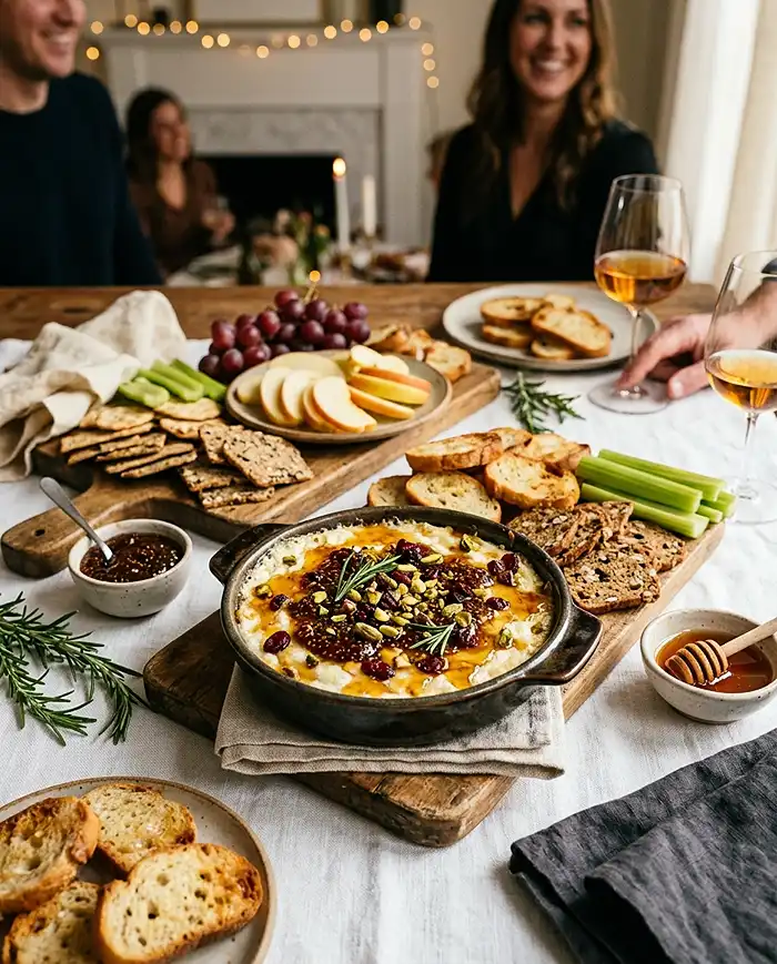 Gluten-Free Hot Honey Goat Cheese Dip 4 crowd pleasing appetizer
