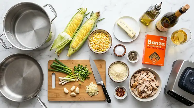 Gluten-Free Creamy Corn Chicken Pasta 2 easy comfort meal