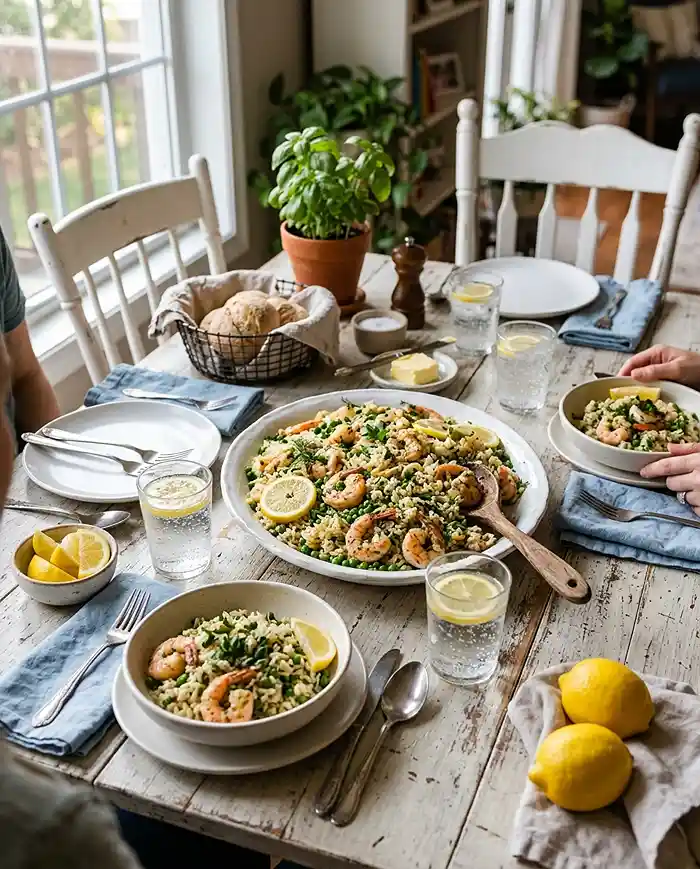 Gluten-Free Lemon Herb Shrimp Rice 4 easy seafood meal