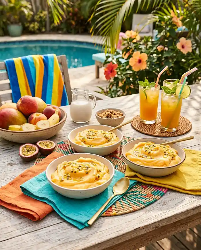 Gluten-Free Mango Peach Nice Cream 4 frozen summer treat