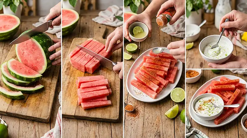 Watermelon Fries with Coconut Lime Dip 3 fun summer appetizer