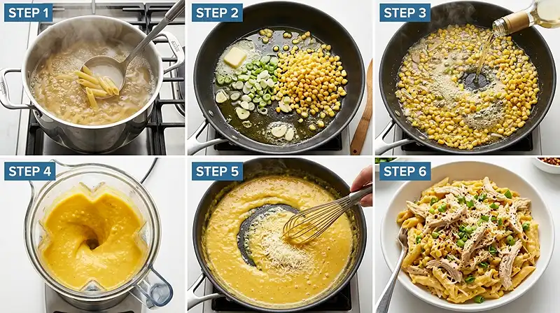 Gluten-Free Creamy Corn Chicken Pasta 3 gluten free chicken pasta