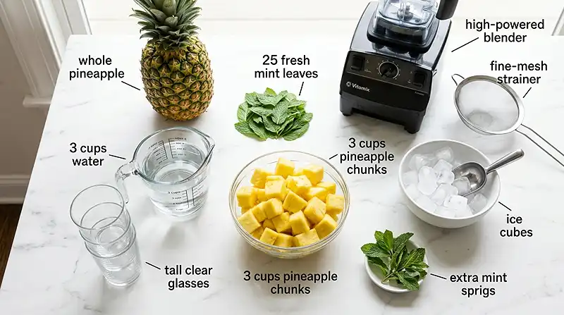 Gluten-Free Pineapple Mint Agua Fresca 2 gluten free dairy free drink