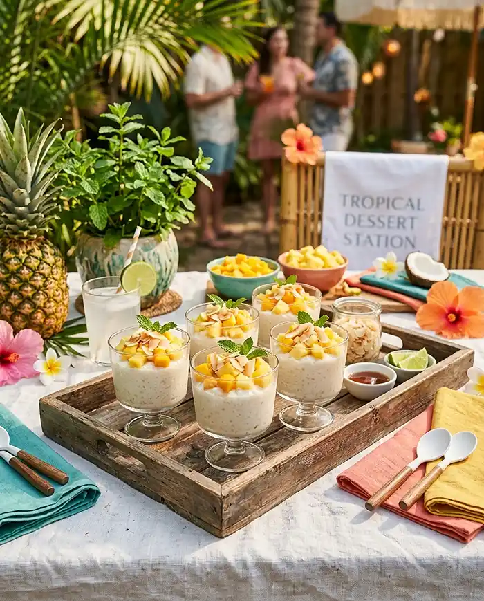 Tropical Coconut Rice Pudding Cups 4 gluten free dairy free pudding