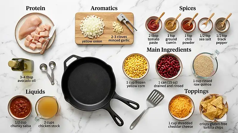 Gluten-Free Southwest Chicken Quinoa Skillet 2 gluten free quinoa skillet