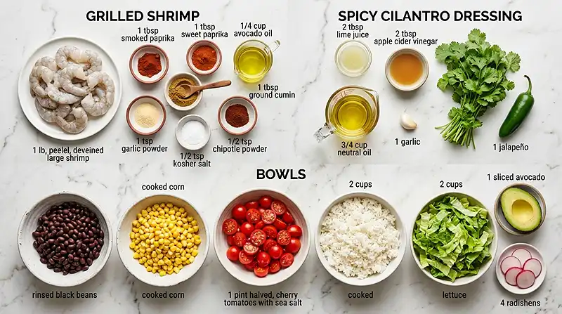 gluten free shrimp taco bowls