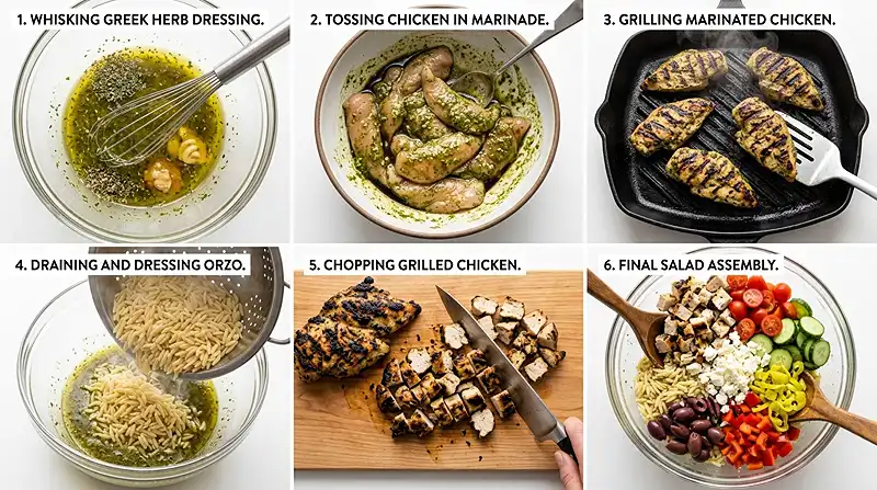Gluten-Free Greek Chicken Orzo Salad 3 greek chicken meal