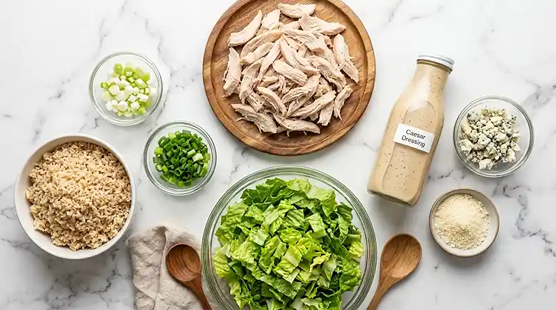 High-Protein GF Chicken Caesar Rice Bowls 2 high protein chicken caesar rice bowl