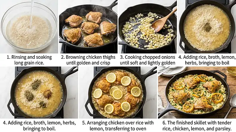 Gluten-Free Greek Lemon Chicken Rice Skillet 3 lemon dinner