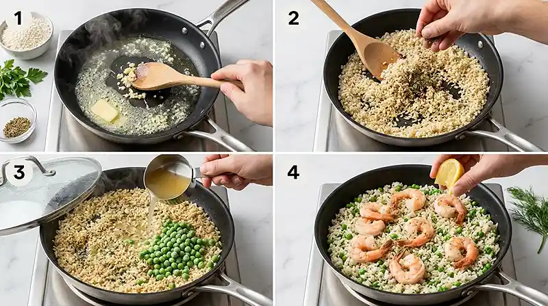 Gluten-Free Lemon Herb Shrimp Rice 3 lemon herb rice pilaf