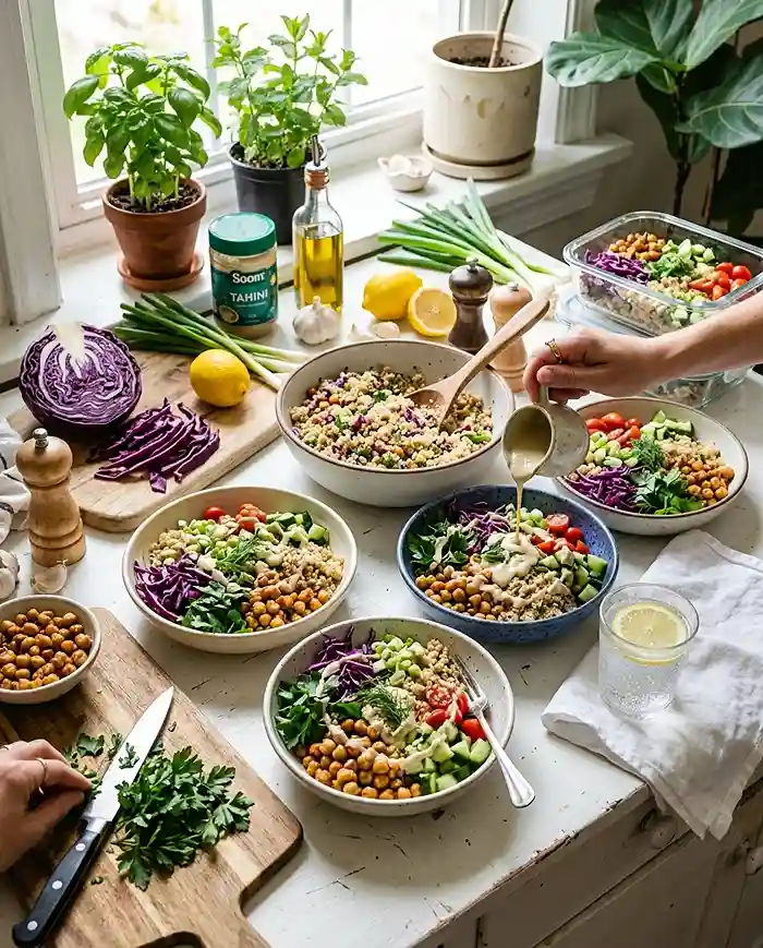 meatless lunch bowl