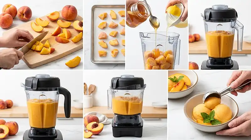 peach frozen dessert