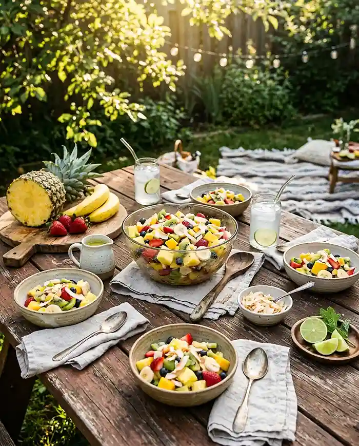 Gluten-Free Coconut Lime Fruit Salad 4 picnic side