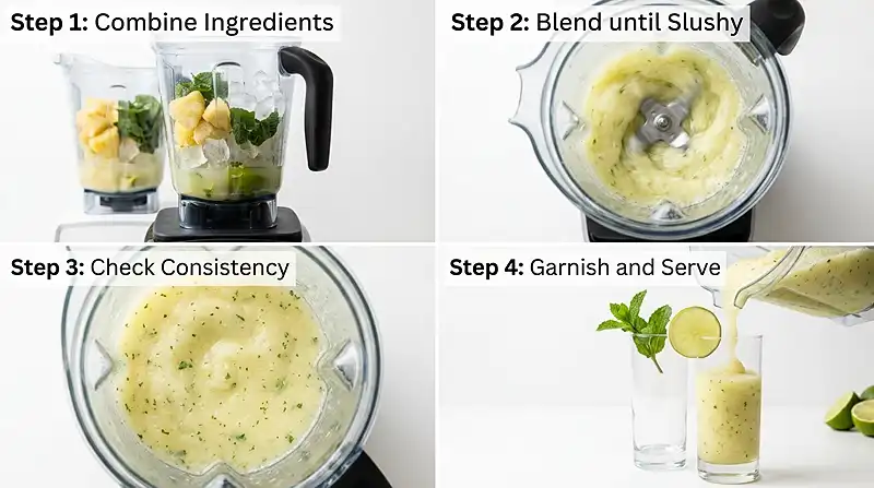 Gluten-Free Pineapple Mint Slush 3 pineapple mint drink