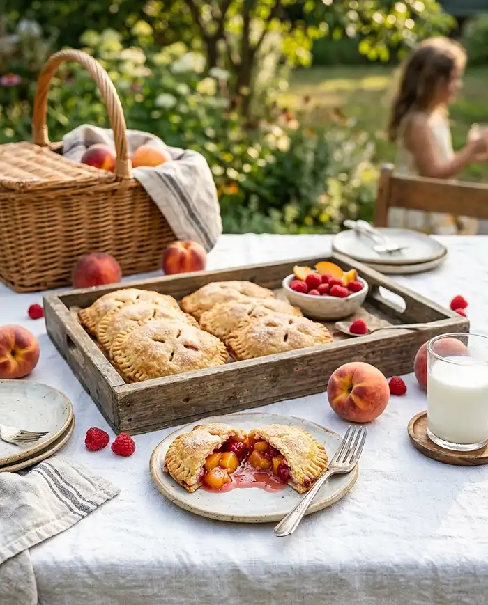 Gluten-Free Raspberry Peach Hand Pies 4 portable summer sweet