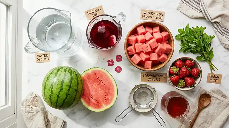 Gluten-Free Strawberry Hibiscus Agua Fresca 2 strawberry hibiscus agua fresca