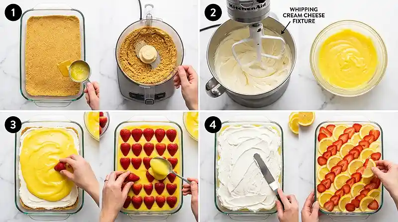Gluten-Free Strawberry Lemonade Lasagna 3 strawberry lemonade dessert