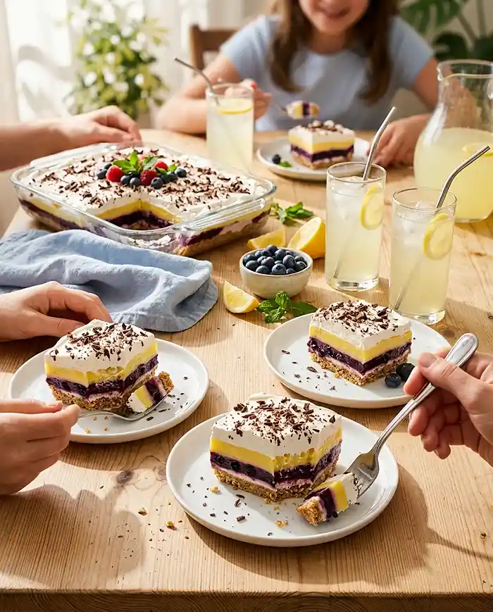 Gluten-Free No-Bake Lemon Berry Lush 4 summer dessert