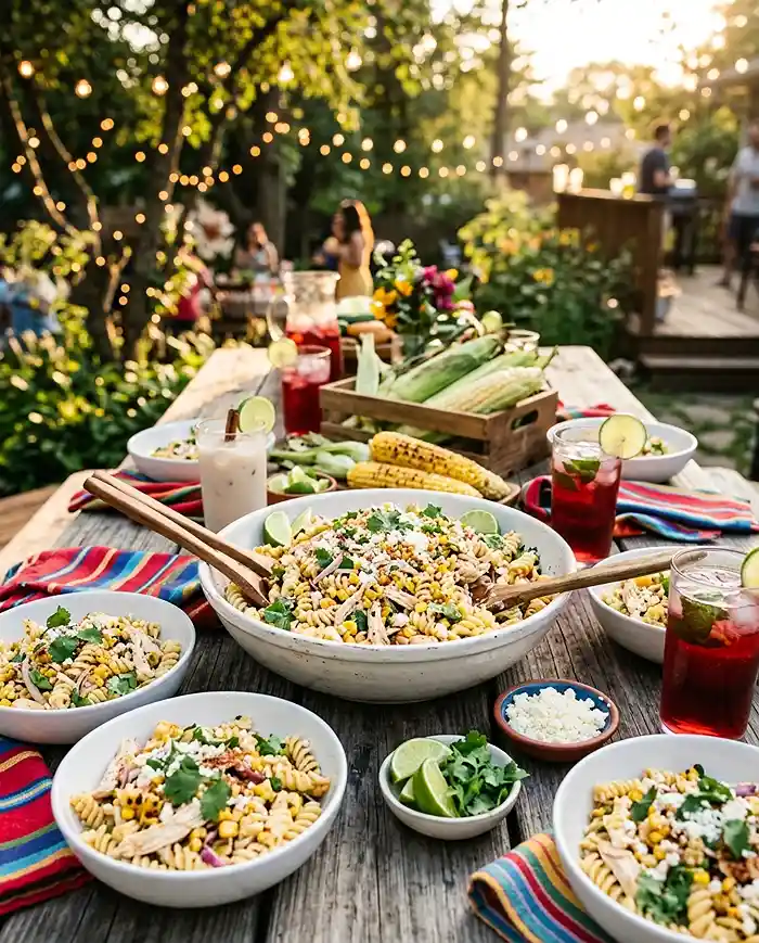 Mexican Street Corn Chicken Pasta Salad 4 summer lunch recipe
