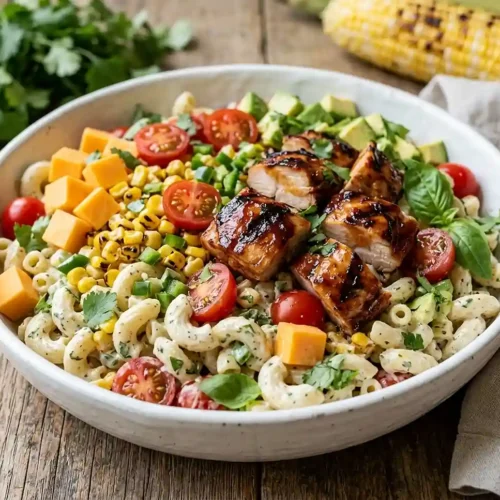 BBQ Chicken Ranch Macaroni Salad