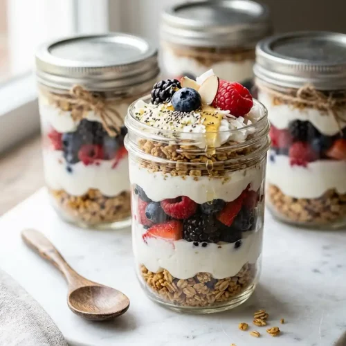Berry Yogurt Granola Breakfast Jars