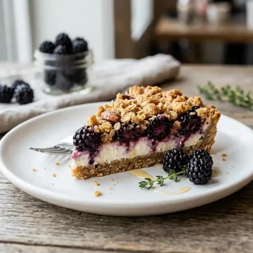 Blackberry Goat Cheese Crumble Tart