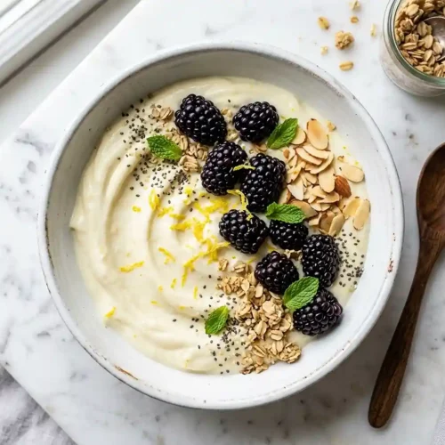 Blackberry Lemon Protein Yogurt Bowl