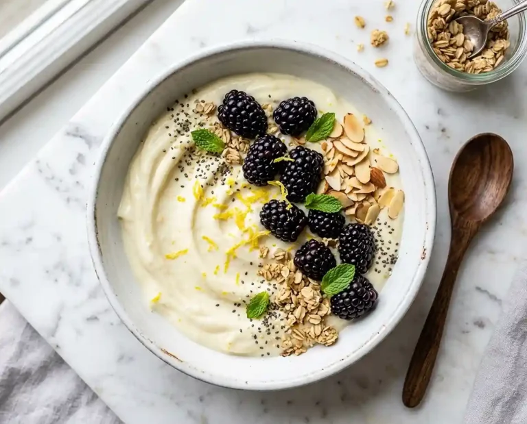 Blackberry Lemon Protein Yogurt Bowl