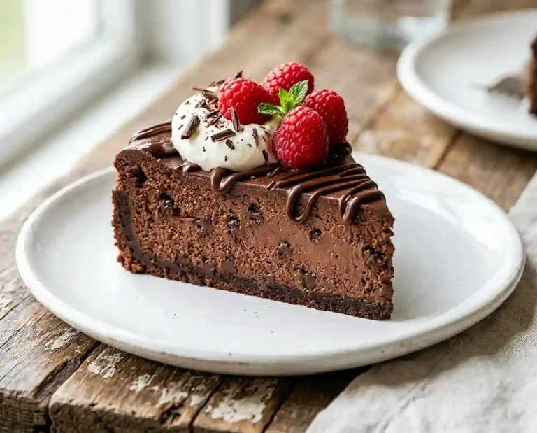 Brownie Batter Cottage Cheese Cheesecake