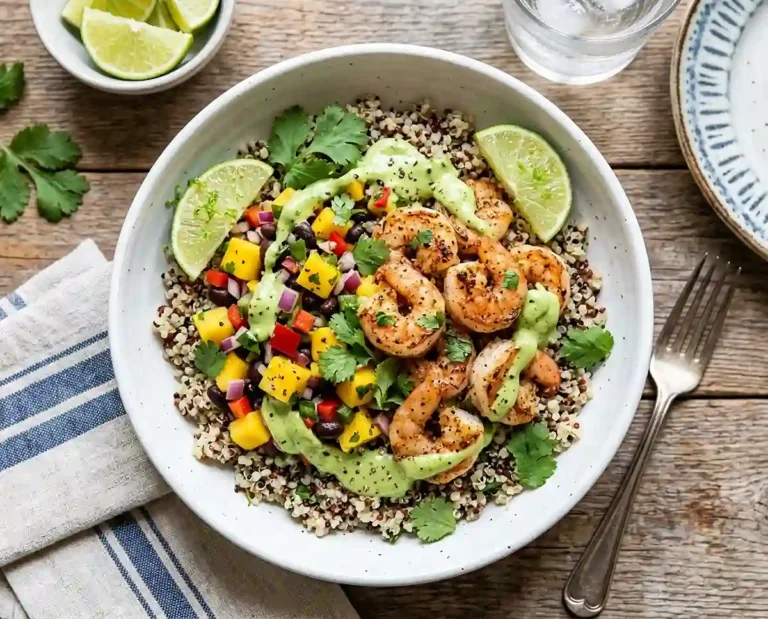 Cilantro Lime Shrimp Quinoa Bowls